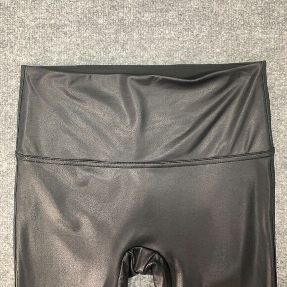 Jane & Bleecker Faux Leather Legging Womens L Large Black Pull On Stretch Ankle - Picture 3 of 11